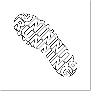 Running Shoe Print Posters and Art